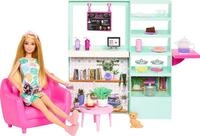 Barbie Kuschliges Caf&eacute; Spielset - Puppe, M&ouml;bel und 21 Zubeh&ouml;rteile inklusive