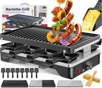 KESSER&reg; Raclette-Grill mit Naturgrillstein, Grillplatte Tischgrill f&uuml;r 8...