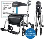 L&Ouml;SCH REHA TWIN 2 in 1 Rollator und Rollstuhl I Leichter & faltbarer Rollator mit