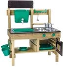 Hape Nature Fun Outdoor Spielk&uuml;che - mit viel Zubeh&ouml;r aus Holz und pflanzlichem