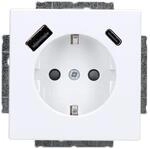 Busch-Jaeger 20 EUCB2USBAC-84 SCHUKO&reg;-/USB-A+C Steckdose Safety+ Studiowei&szlig;