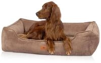 Knuffelwuff orthop&auml;disches Hundebett aus Cord mit Handwebcharakter Nunavut M-L 85 x