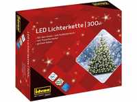 Idena 30441 - LED Lichterkette mit 300 LEDs in Warmweiß, mit 8 Stunden Timer