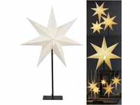 Stehlampe Weihnachtsstern Frozen von Star Trading, 3D Papierstern Weihnachten in