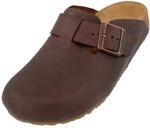 HAFLINGER Porto Eleganter Clog aus Leder mit Gummisohle und Kork Latex Fu&szlig;bett