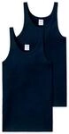 Schiesser Herren 2 Pack Unterhemd ohne Arm - Essential Feinripp