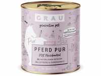 GRAU – das Original – Nassfutter für Hunde - Pferd Pur, 6er Pack (6 x 400...