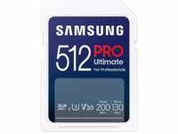 Samsung PRO Ultimate SD-Karte, 512 GB, UHS-I U3, Full HD & 4K UHD, 200 MB/s Lesen,