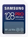 Samsung PRO Ultimate SD-Karte, 128 GB, UHS-I U3, Full HD & 4K UHD, 200 MB/s Lesen,