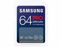 Samsung PRO Ultimate SD-Karte, 64 GB, UHS-I U3, Full HD & 4K UHD, 200 MB/s Lesen, 130