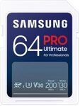 Samsung PRO Ultimate SD-Karte, 64 GB, UHS-I U3, Full HD & 4K UHD, 200 MB/s Lesen, 130