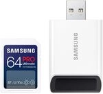 Samsung PRO Ultimate SD-Karte, 64 GB, UHS-I U3, Full HD & 4K UHD, 200 MB/s Lesen, 130
