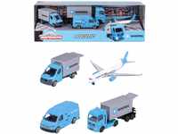 Majorette - Maersk Transport-Fahrzeuge (Geschenkset) - 4 Modellfahrzeuge aus Metall