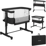 Lionelo Aurora 3 in 1 Babybett bis 9 kg, Beistellbett, Wiege, H&ouml;henverstellug und