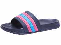 KangaROOS K-Slide Stripe Sandale, dk Navy/Daisy pink, 31 EU