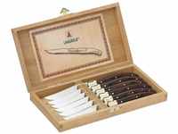 LAGUIOLE - Box 6 Tafelmesser - Palisandergriff - Edelstahl - Box-Tafelmesser für