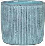 Scheurich Solido Linea, Blumentopf aus Keramik, Farbe: Lagoon, 21,2 cm Durchmesser,