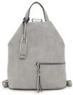 Tamaris Damen City Rucksack Nele aus Kunstleder in Grau mit Rei&szlig;verschluss. grau