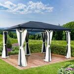 BRAST Alu Pavillon Premium | viele Modelle & Farben | Gr&ouml;&szlig;en 3x3m 3x4m 3,6x4,8m 