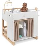 Ella & Piet&reg; Gro&szlig;es Puppenpflegecenter Nursery 6in1 aus Holz (Wei&szlig;-Schlamm)