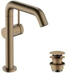 hansgrohe Tecturis S Fine - Waschtischarmatur schwenkbar mit Push-Open Ablauf,