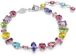 Swarovski Gema Armband, Rhodiniertes Damenarmband mit Bunten und Strahlenden