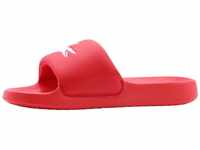 Lacoste Herren Badelatschen Serve Slide RED WHT Rot, Schuhgröße:43