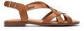 Pikolinos Flache Sandalen in Leder ALGAR f&uuml;r Frauen Farbe BRANDY