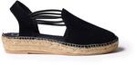 Toni Pons Wildleder-Espadrille f&uuml;r Damen - Nuria - Schwarz, 37 EU