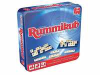 Jumbo Spiele 3973 Original Rummikub in Metalldose - der Spieleklassiker unter den