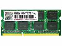 Transcend 4GB DDR3 1066Mhz SO-DIMM Arbeitsspeicher CL7 für Apple MacBook Pro