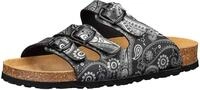 Lico Bioline Lady Power Damen Hausschuh, schwarz/silber, 42 EU