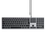 SATECHI Slim W3 kabelgebundene Tastatur mit Hintergrundbeleuchtung und Ziffernblock