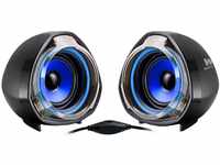 Woxter Big Bass 70 Blue - PC-Lautsprecher, Lautstärkeregler, Gaming, 15W Leistung
