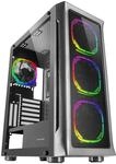Mars Gaming MC-NEO Schwarz, XXL E-ATX Gaming Tower, Geh&auml;rtetes Glas Seiten und