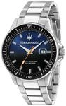 Maserati Herrenuhr, Sfida Kollektion, aus Edelstahl, mit Edelstahl-Armband -