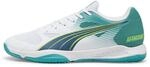 PUMA Unisex Attacourt Indoor-Pumps, Puma White Ocean Tropic Sparkling Green Lime