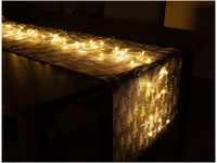 Spetebo LED Tischläufer aus flexiblem Draht - 120 cm - Deko Beleuchtung warm...