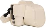 MegaGear Canon EOS M50 (15-45mm) Ever Ready Leder Kamera-Case mit Trageriemen - Wei&szlig;