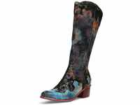 Laura Vita Damen Stiefel Cowboy Boot floral Blumen Muster Karree Gecaio 14,