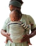 Hoppediz Babytragetuch gewebt ab Geburt, ergonomisches Tragetuch f&uuml;r Neugeborene und