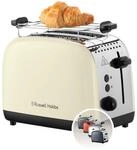 Russell Hobbs Toaster [f&uuml;r 2 Scheiben] Colours Plus Edelstahl Creme (extra breite
