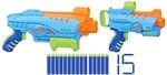 Nerf Elite Junior Ultimate Starter Set, 2 Easy-Play Blaster, 15 Nerf Elite Darts,