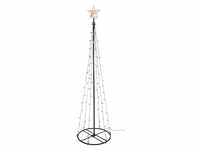 Haushalt International LED Baum 120,180,240cm mit Stern Metall Lichterbaum