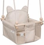 MAMOI Kinderschaukel mit Sicherheitsgurt, h&ouml;henverstellbar 150&ndash;190 cm, Schaukel