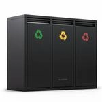 Klarstein Ordnungsh&uuml;ter 3-in-1 M&uuml;lleimer - 45L K&uuml;chenabfalleimer mit