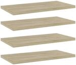 vidaXL 4X B&uuml;cherregal Brett Wandboard Wandregal Regal Regalboden Wand Board...