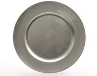 Kaemingk Kunststoffteller silber &Oslash; 33 cm Weihnachtsdeko