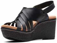 Clarks Sandalen für Damen 26171531 ELLERI GRACE BLACK LEATHER Schuhgröße 38...