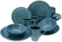 CreaTable, 23671, Serie Reactive BLUE, 16-teiliges Geschirrset f&uuml;r 4 Personen,